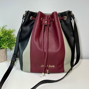 Armani Jeans Colorblock Bucket Shoulder Bag EUC